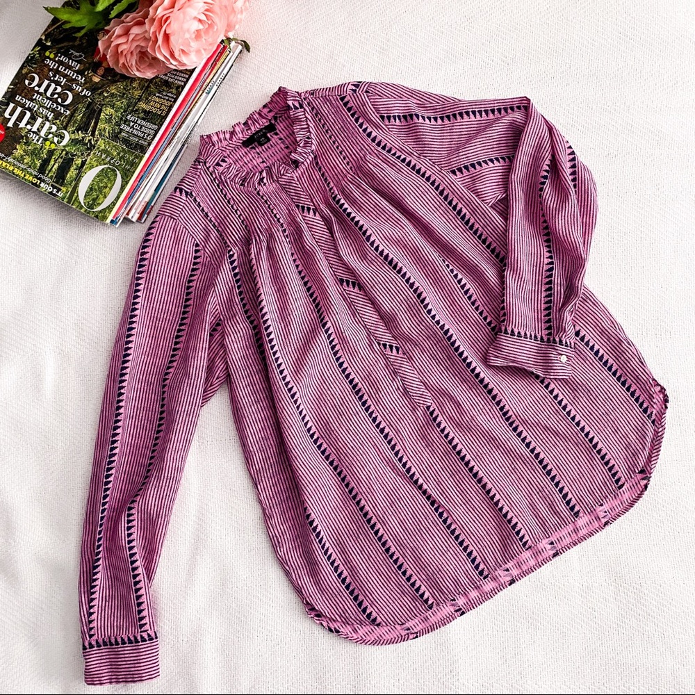J. Crew Pink Boho Tunic Top